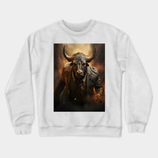 Bull in a Suit Crewneck Sweatshirt